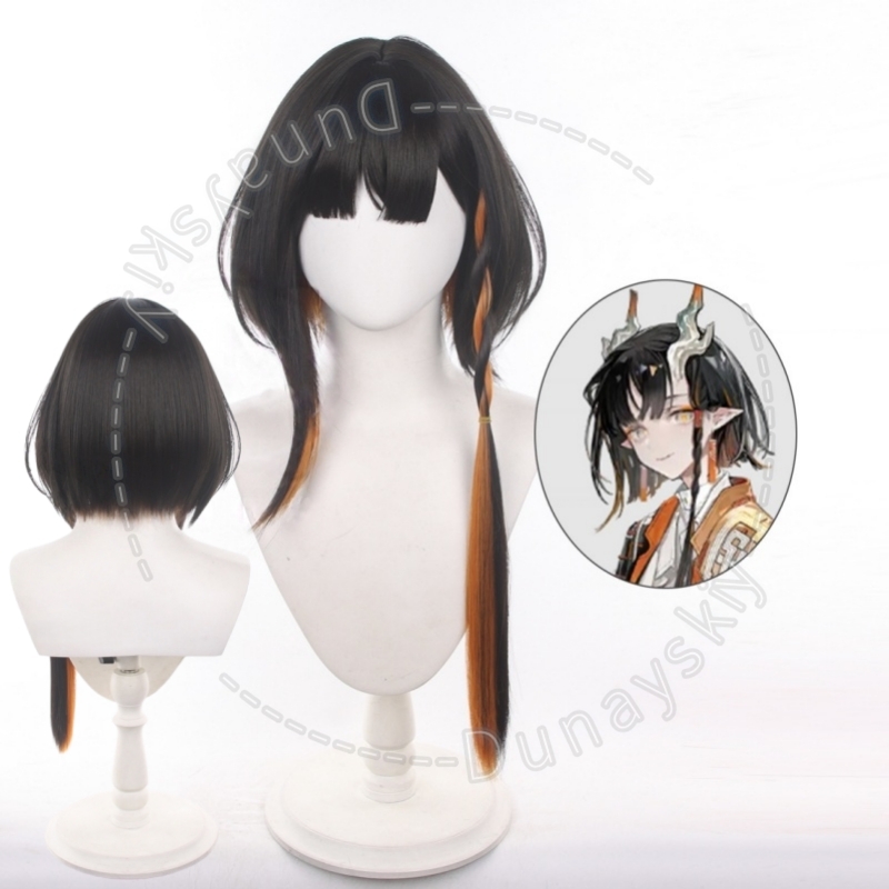 Anime Cosplay Realistic - Wig Cosplay Arknights Xie Topi Jaring