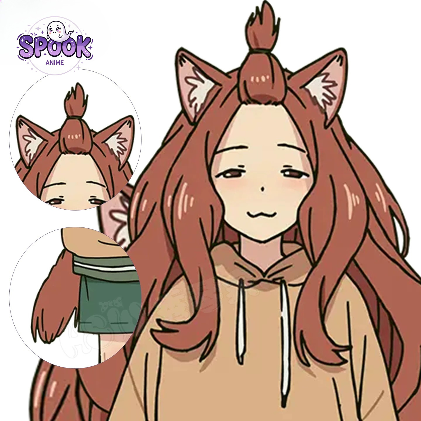 Anime Cosplay Long Hair - Wig Panjang Coklat Masuko Yaku Neko