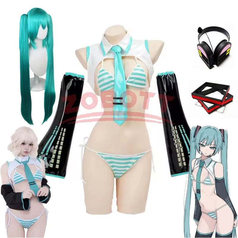 Cosplay Anime Boy - Kostum Cosplay Anime Miku, Setelan Formula