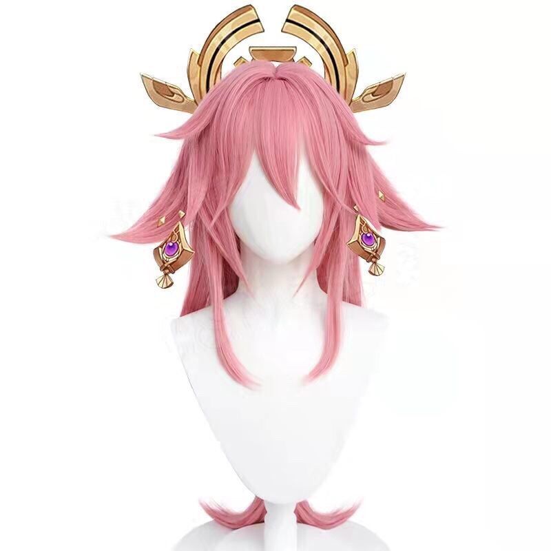 Anime Cosplay Realistic - Wig Cosplay Genshin Impact Yae Miko