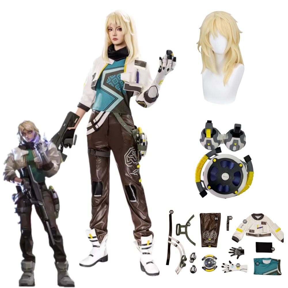 Anime Cosplay For Halloween - Kostum Cosplay Deadlock VALORANT, Pakaian Kostum
