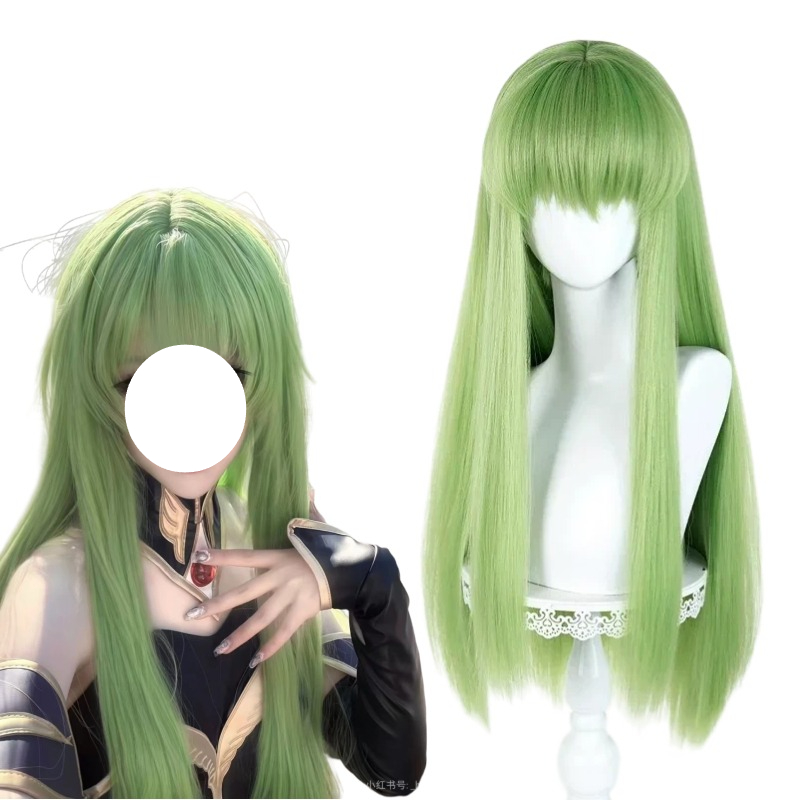 Anime Cosplay Long Hair - Wig Hijau Cosplay Anime CC, Wig