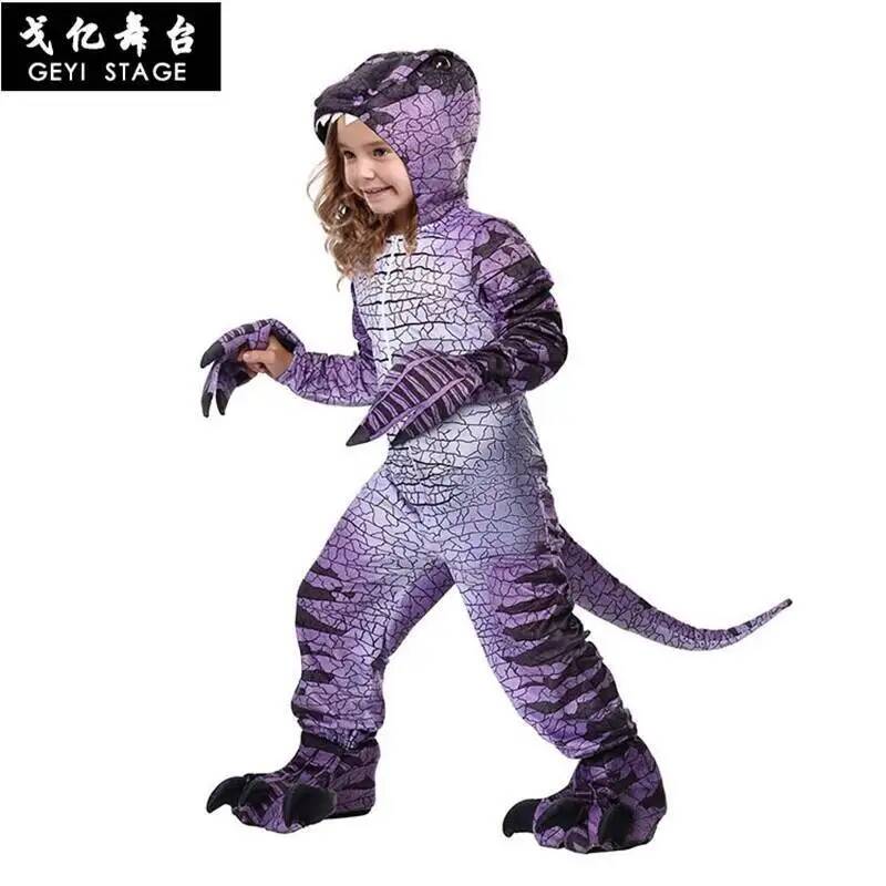 Kids Cosplay Anime - Kostum Cosplay Pesta Dinosaurus Tyrannosaurus Ungu