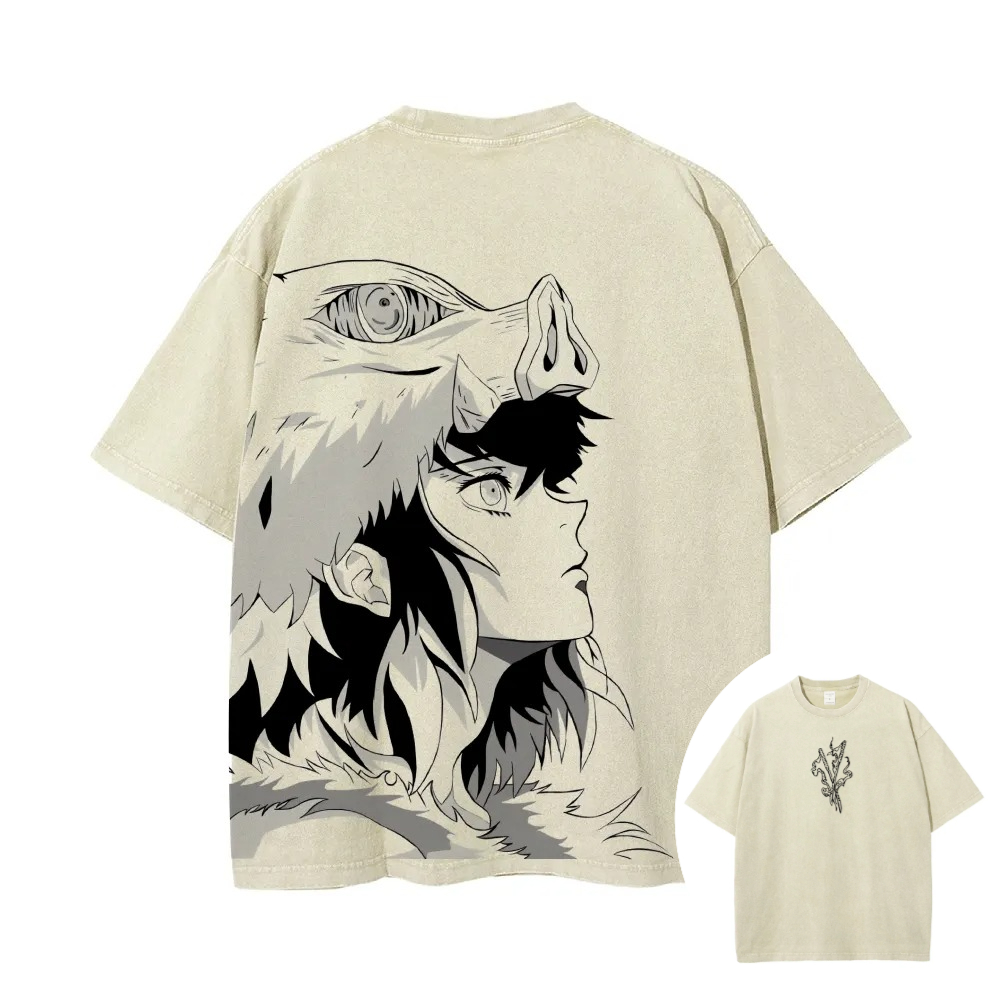 Cosplay Anime Tsunade - Kaos Demon Slayer Pria Wanita Inosuke