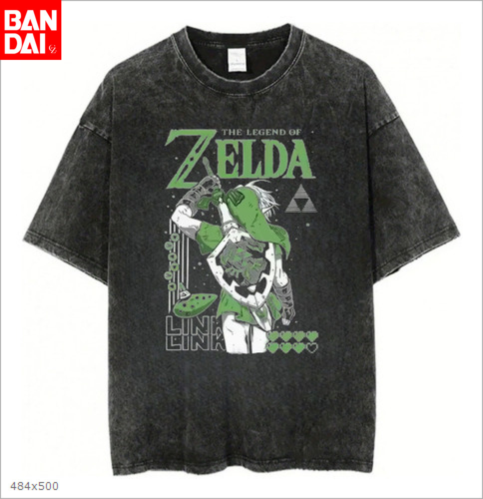 Anime Cosplay Link - Kaos Katun Hitam Unisex The Legend