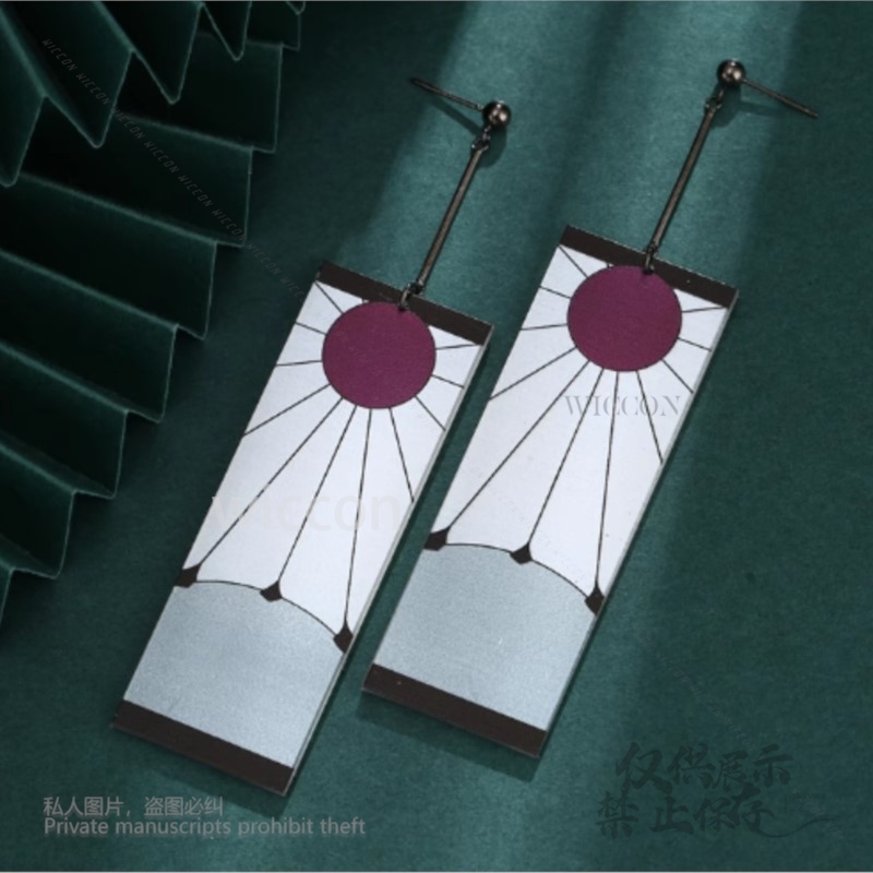 Anting Akrilik Klip Telinga Ak - Anime Cosplay Demon Slayer ulasan dan harga