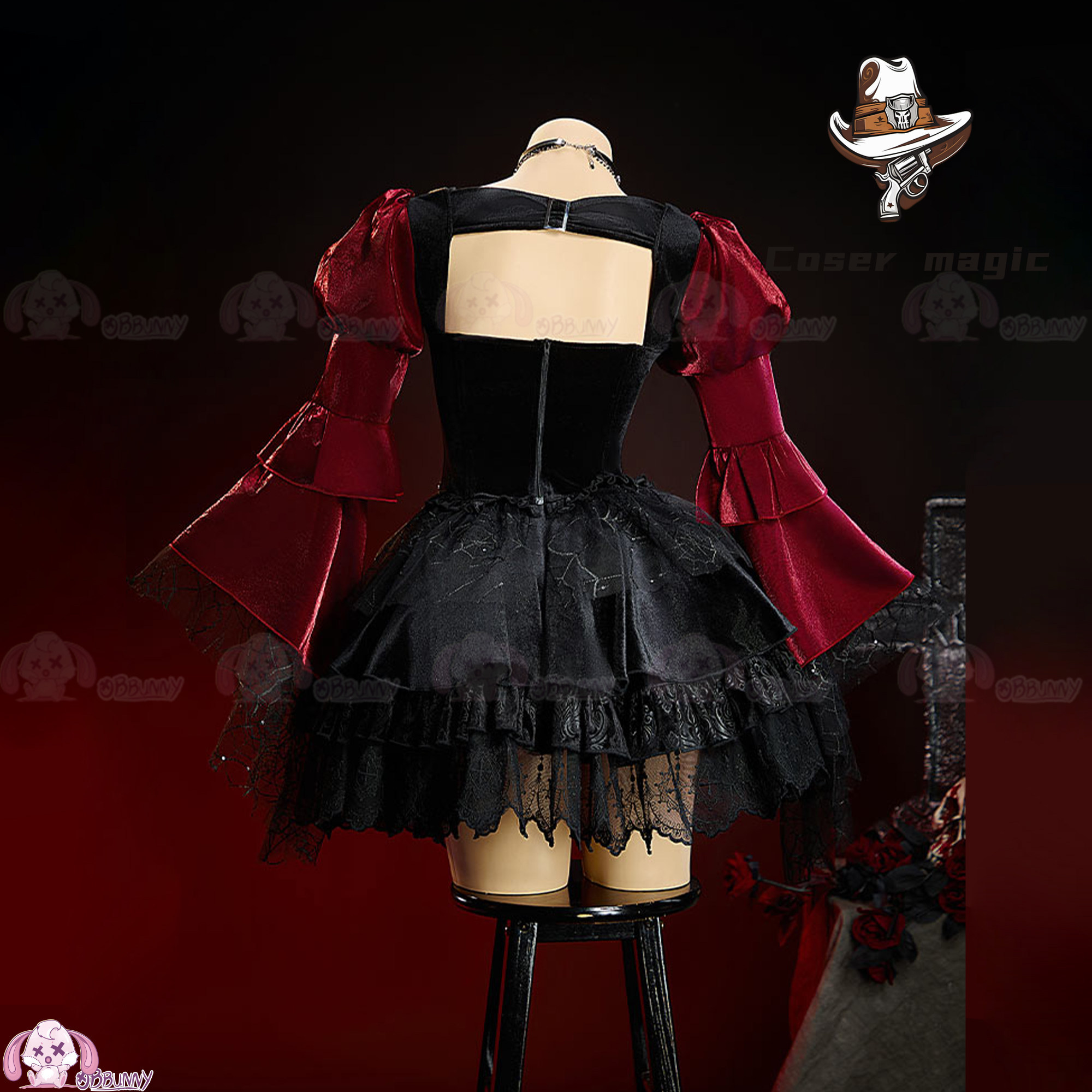Gaun Lolita Gelap Gotik Dongen - Anime Cosplay Girl Costume ulasan dan harga