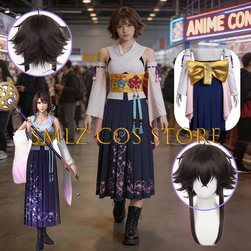 Smlz FFX Yuna Cosplay Anime FF - Anime Cosplay Girl Costume ulasan dan harga