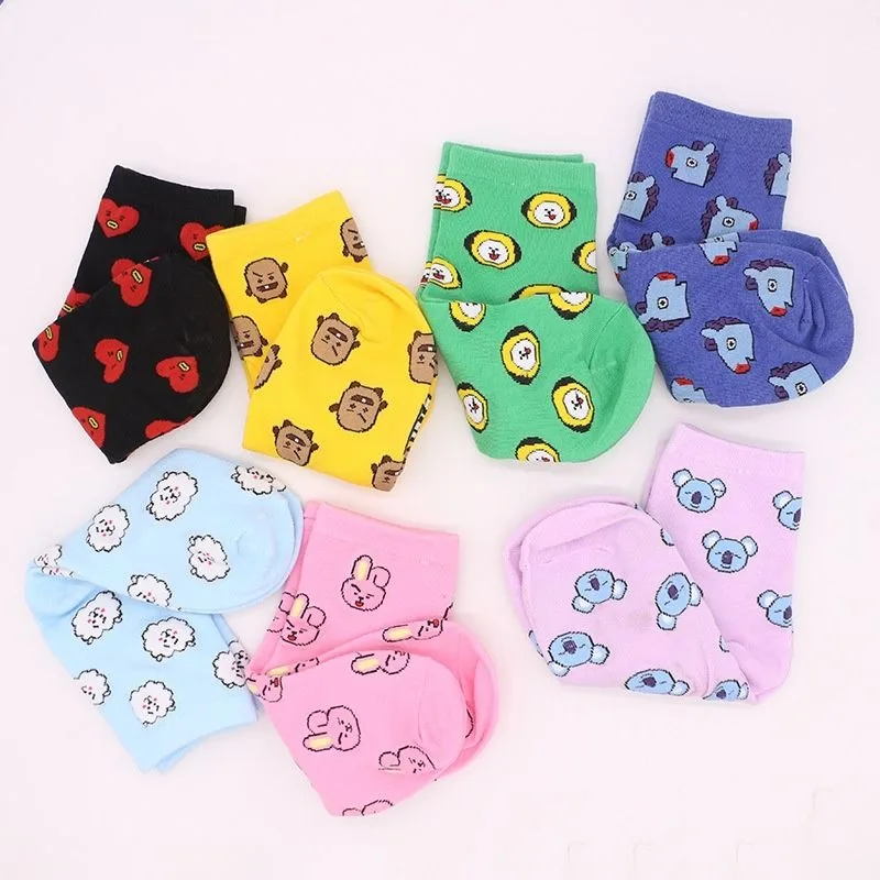 Kaus Kaki Kartun BT21 Kawaii K - Cosplay Korean Anime ulasan dan harga