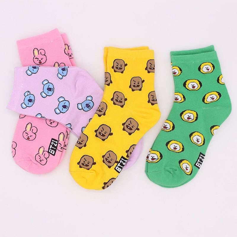 Kaus Kaki Kartun BT21 Kawaii K - Cosplay Korean Anime ulasan dan harga