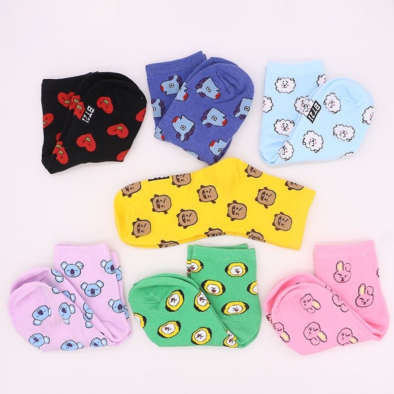 Kaus Kaki Kartun BT21 Kawaii K - Cosplay Korean Anime ulasan dan harga