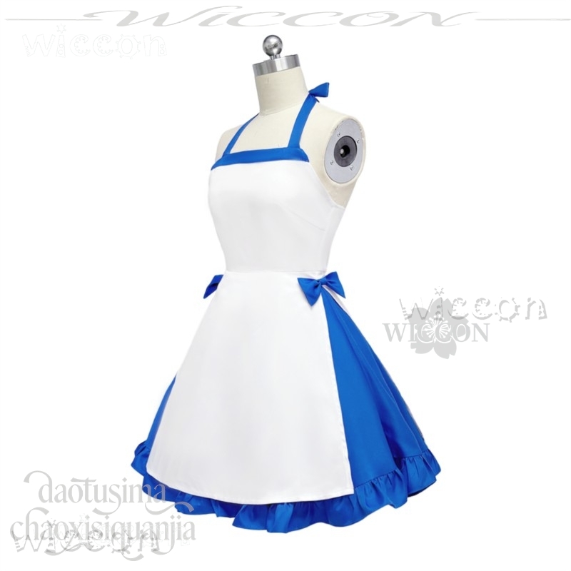 Gaun Pembantu Loli Biru Putih  - Zenos Anime Cosplay ulasan dan harga