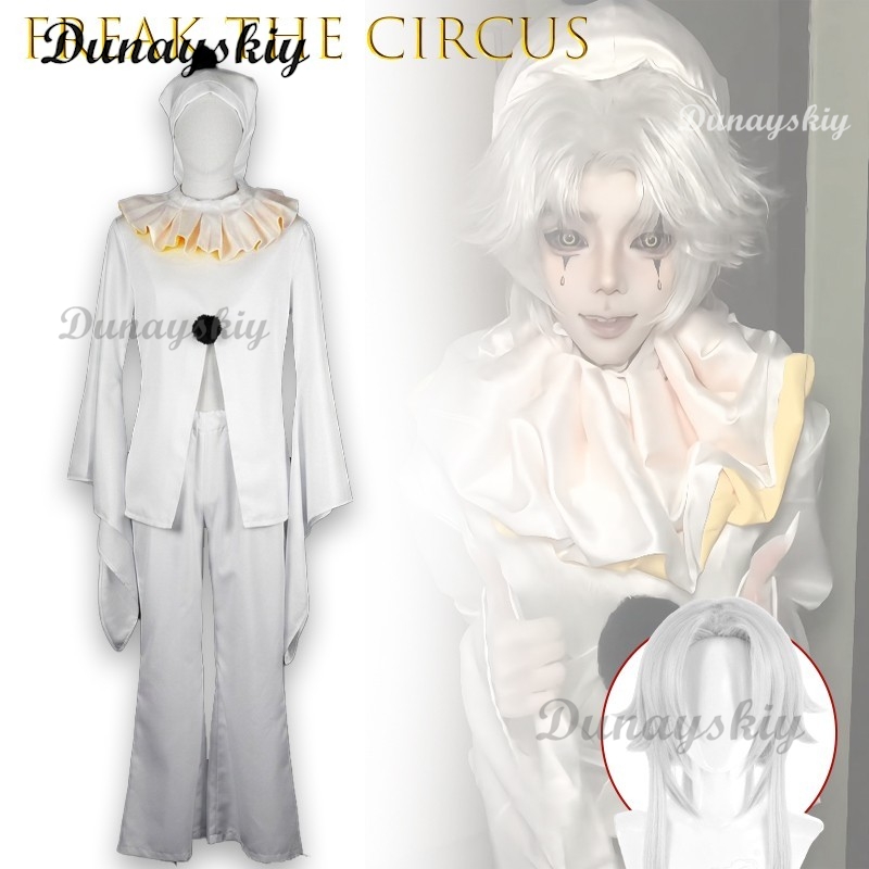 Kostum Cosplay Badut Putih Pie - Anime Cosplay Long Hair ulasan dan harga