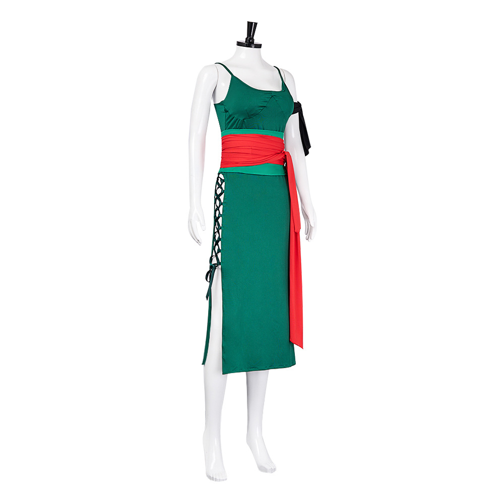 Kostum Gaun Hijau Cosplay Anim - Anime Zoro Cosplay Female ulasan dan harga