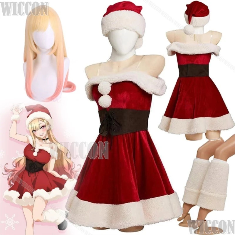 Kostum Natal Merah Kitagawa Ma - Anime Cosplay Girl Name ulasan dan harga