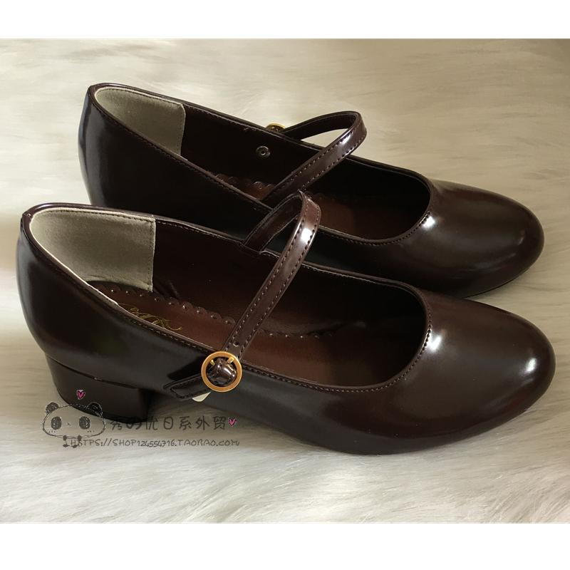 Sepatu PU Kepala Bundar Hak Re - Cosplay Korean Anime ulasan dan harga