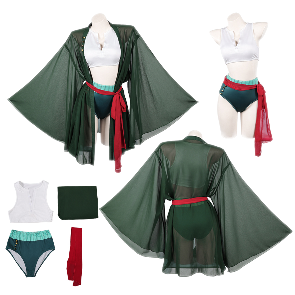 Kimono Hijau Tua Cosplay Anime - Anime Zoro Cosplay Female ulasan dan harga