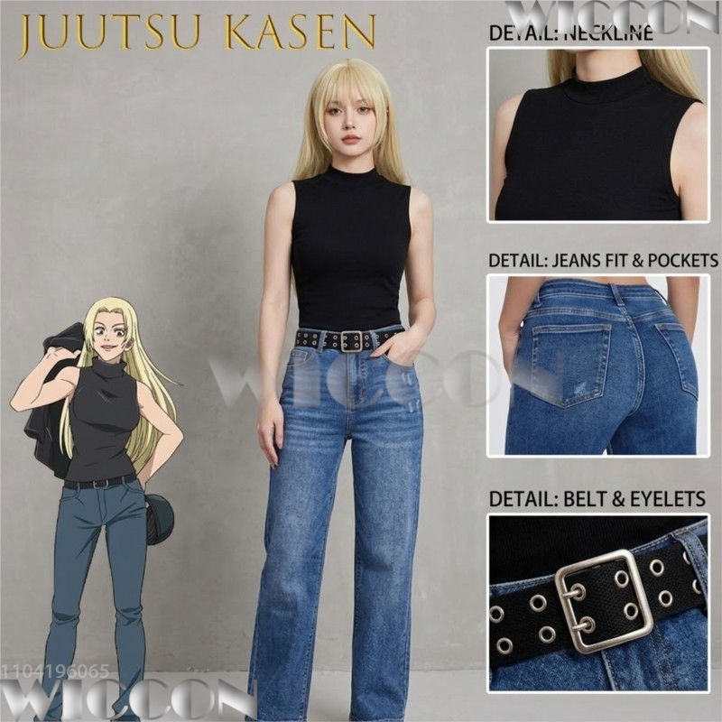 Wig Cosplay Juutsu Kaisen Seas - Cosplay Anime Yuki ulasan dan harga